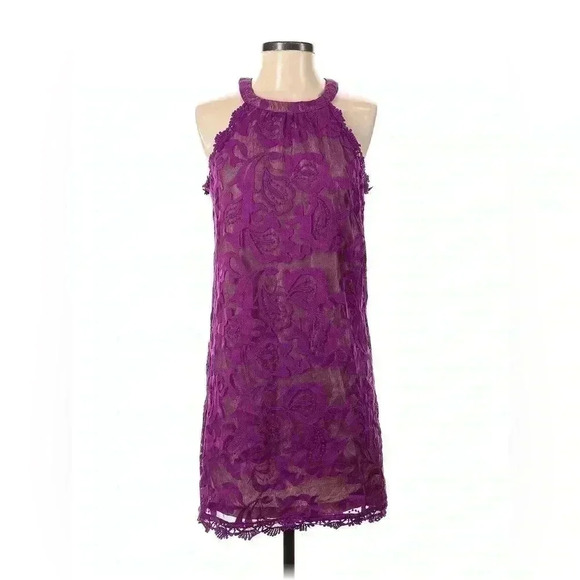 Skies are Blue scallop Edge Sparkling Violet Dress (NWT) - Picture 1 of 6